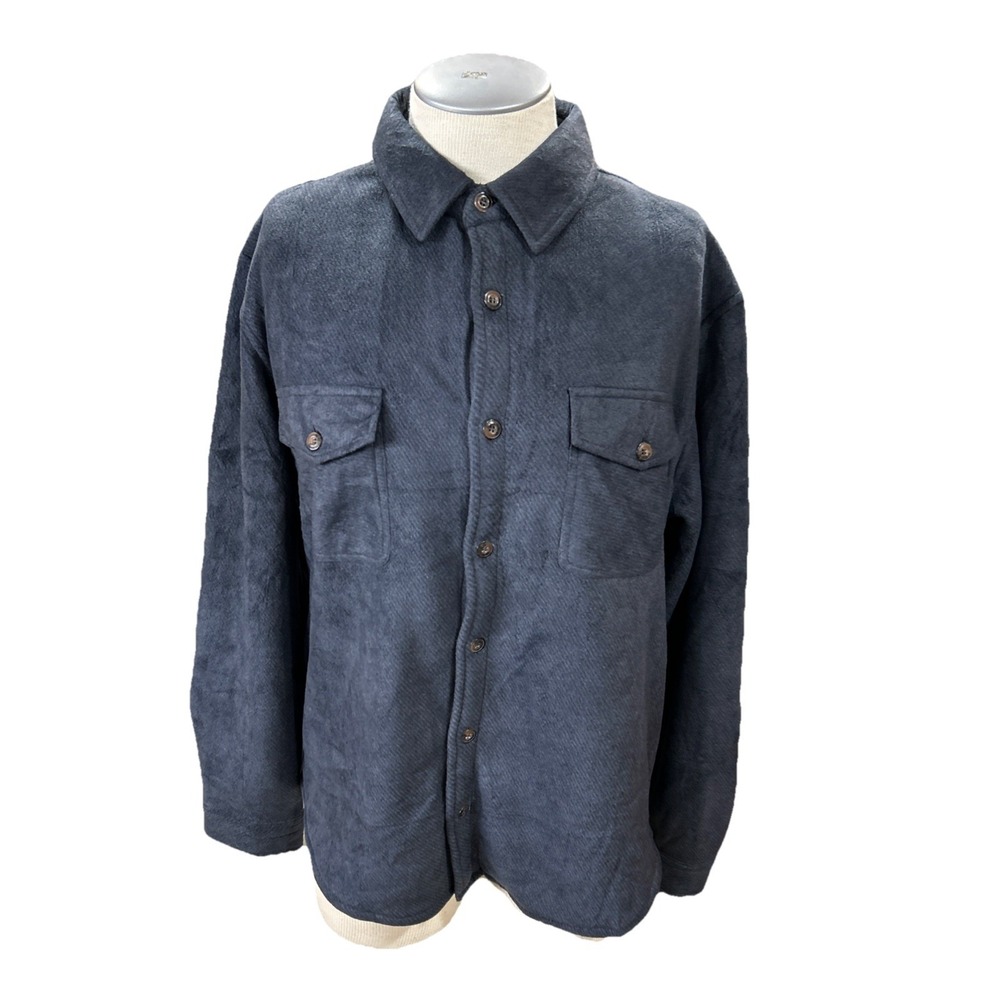 XR101 Heavy Shirt Shacket M Mens Grey Twill Button Long Sleeves
